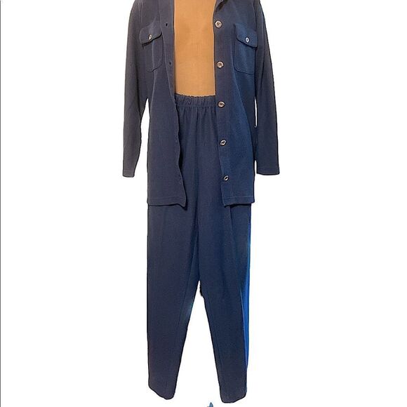 Blue Casual Pant Suit - Picture 4 of 10